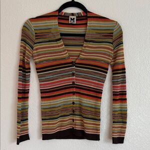 Vintage retro mission Striped cardigan 2